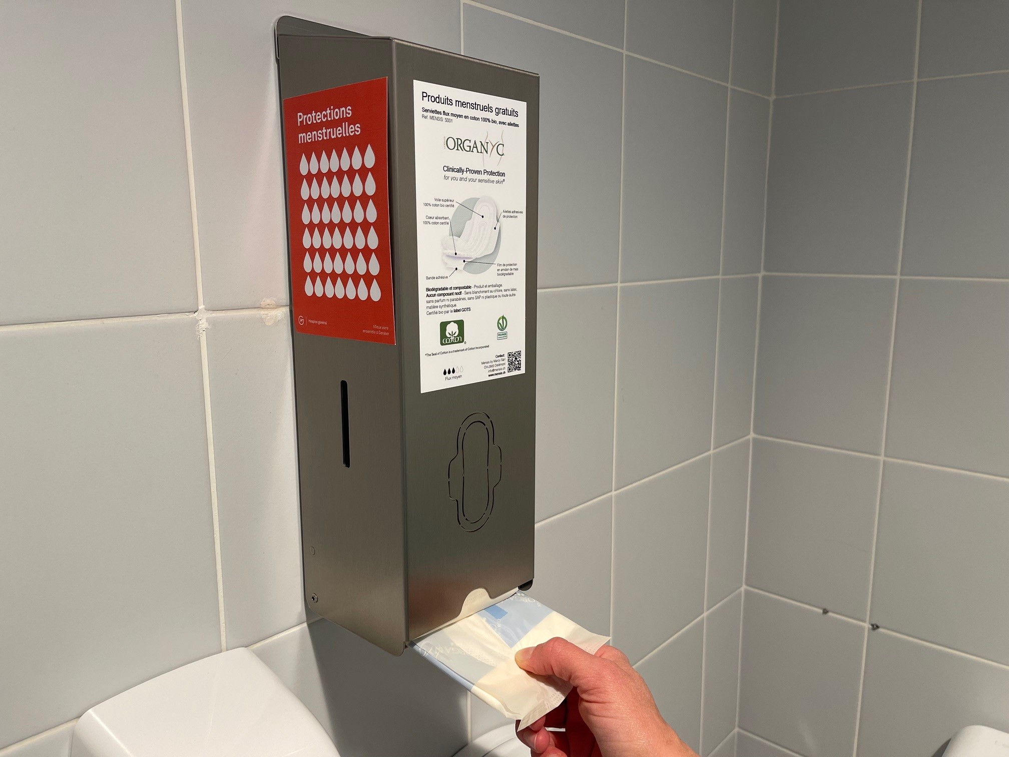 Distributeur de serviettes hygiéniques