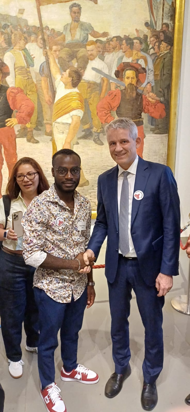 pépé charles leno avec le conseiller fédéral Beat Jans
