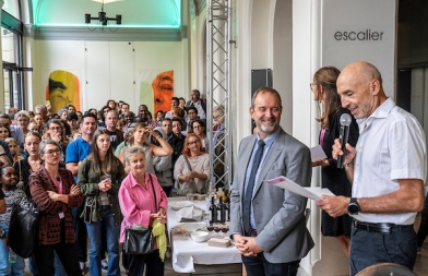 vernissage de l'exposition Résidences croisées