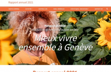 Visuel page d'accueil du rapport annuel 2021