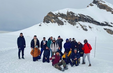 Des bénéficiaires au Glacier 3000