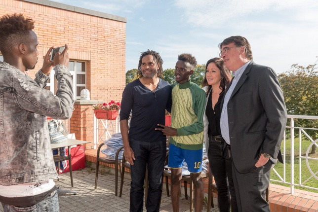 Tournoi UEFA - Christian Karembeu, Nadine Kessler, Theodore Theodoris