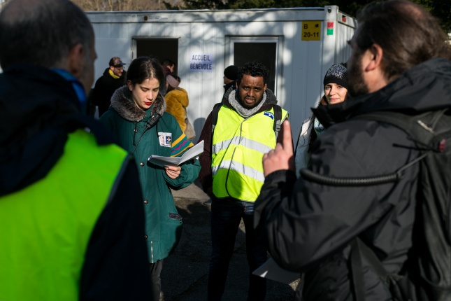 Briefing avec un bénévole