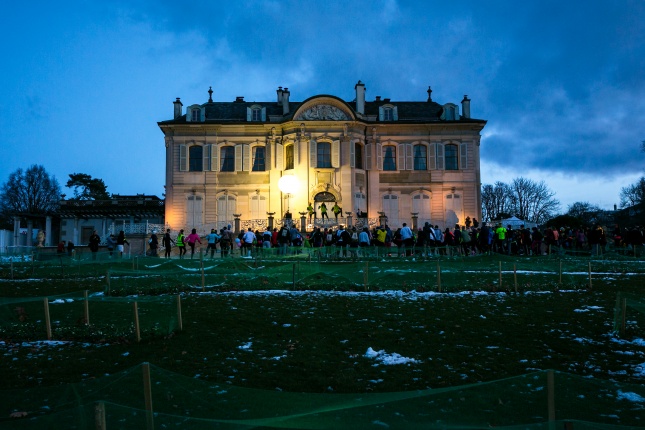 Échauffement avant la course des lumières