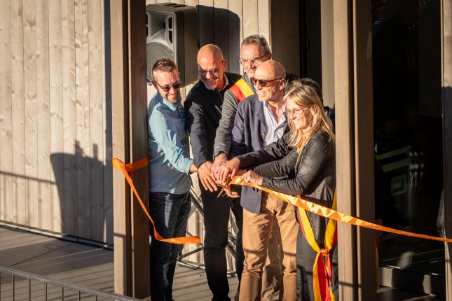 l'inauguration avec les autorités de Plan-les-Ouates