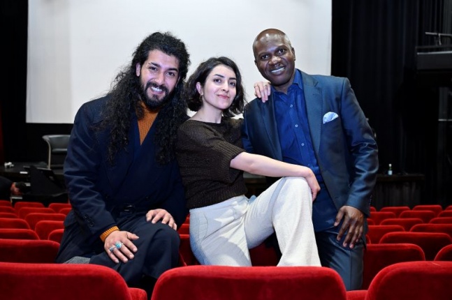 hmad, Adiba et Sébastien : trois des quatre réfugié·es reporters du film