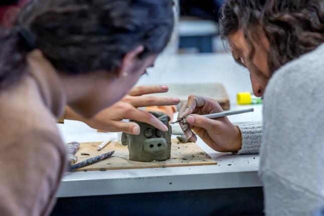 Atelier fabrication de Totems - 11 novembre 2019 © Magali Girardin