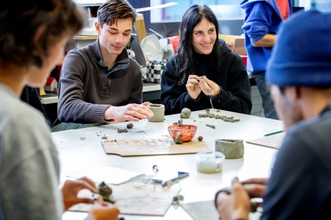 Atelier fabrication de Totems - 11 novembre 2019 © Magali Girardin