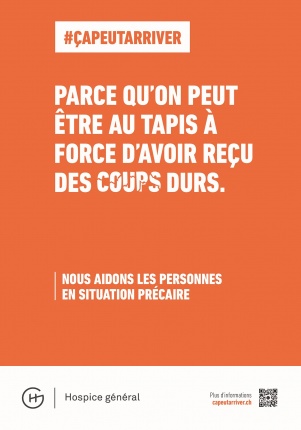 Affiche #çapeutarriver personnes en situation précaire