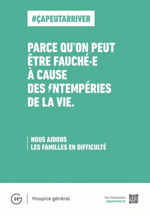 Affiche #çapeutarriver familles en difficulté