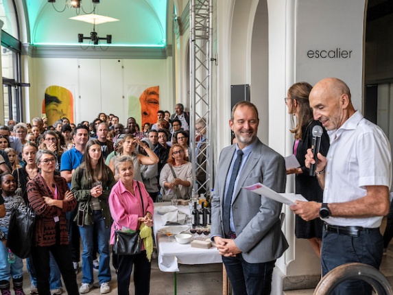 vernissage de l'exposition Résidences croisées