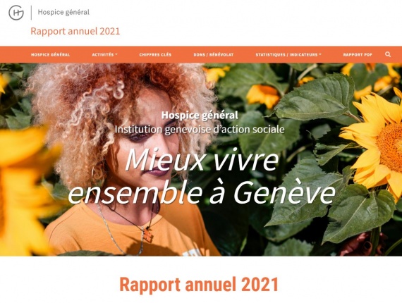 Visuel page d'accueil du rapport annuel 2021