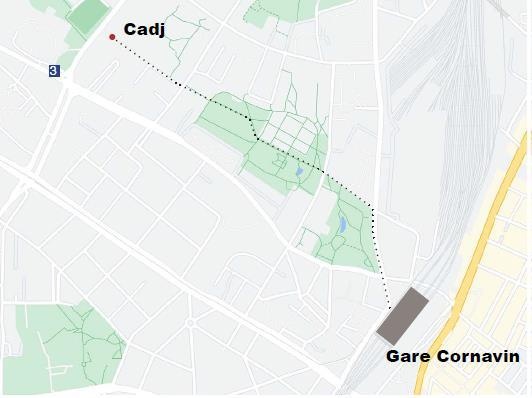 plan d'accès du Cadj
